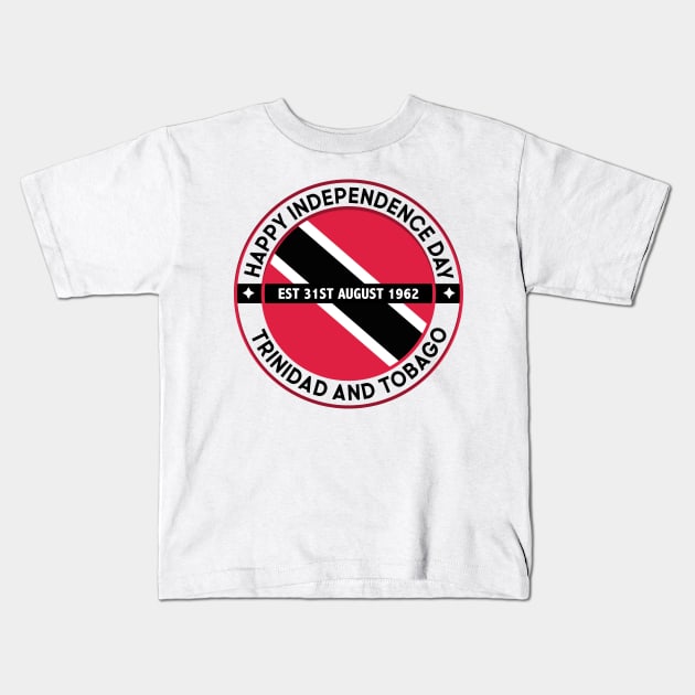 Happy Independence Day Trinidad and Tobago Kids T-Shirt by alzo